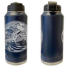 The Great Wave (Featuring T-Rex and F-15) Laser Engraved Vacuum Sealed Water Bottles 32oz Water Bottles LEWB.0175.N