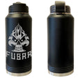 FUBAR Fiery Skull Ace Laser Engraved Vacuum Sealed Water Bottles 32oz Water Bottles LEWB.0262.B