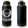 Melting Skull FUBAR Laser Engraved Vacuum Sealed Water Bottles 32oz Water Bottles LEWB.0265.B