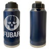 Melting Skull FUBAR Laser Engraved Vacuum Sealed Water Bottles 32oz Water Bottles LEWB.0265.N