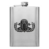 Army Subdued Badge 8 oz. Flasks Flasks LGFlask.0292