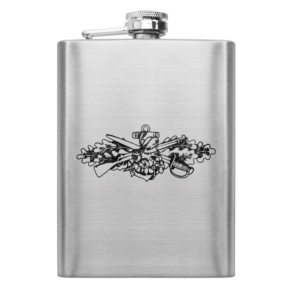 Army Subdued Badge 8 oz. Flasks Flasks LGFlask.0304