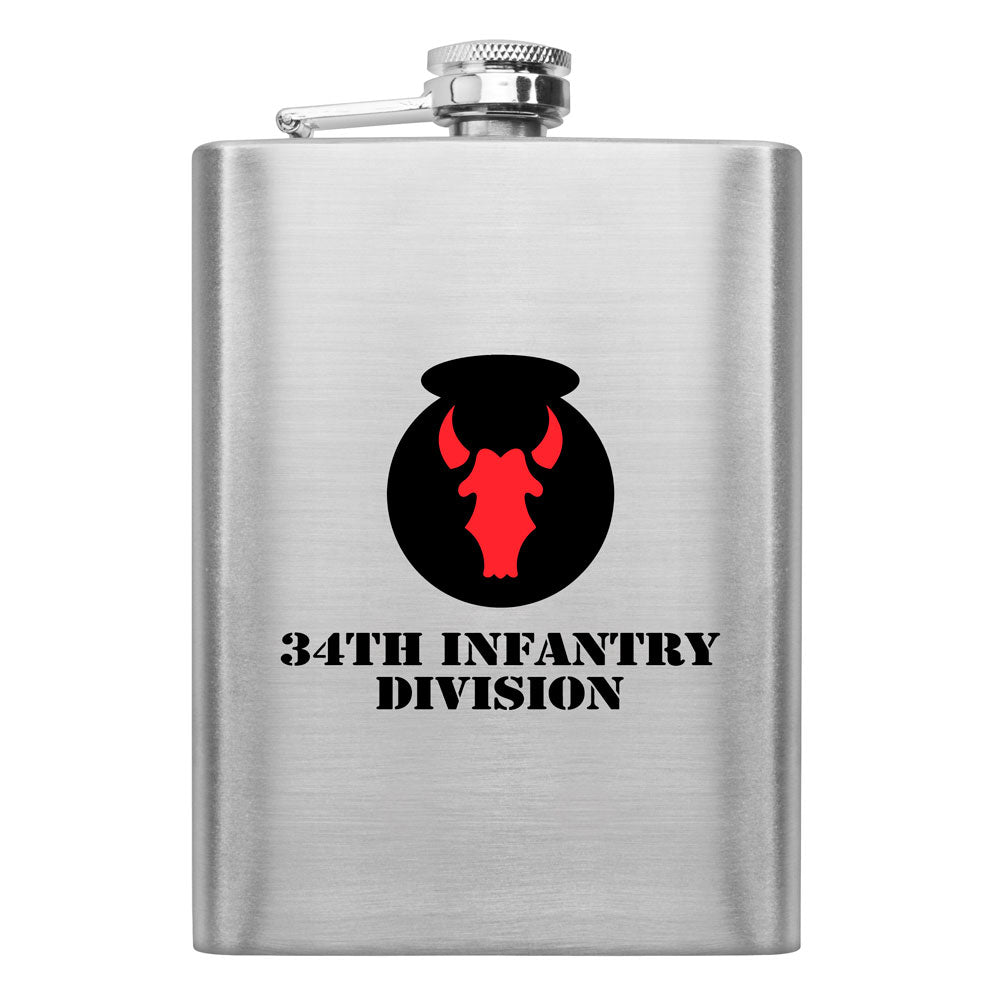 Full Color Army Unit 8 oz. Flasks Flasks LGFlask.0154