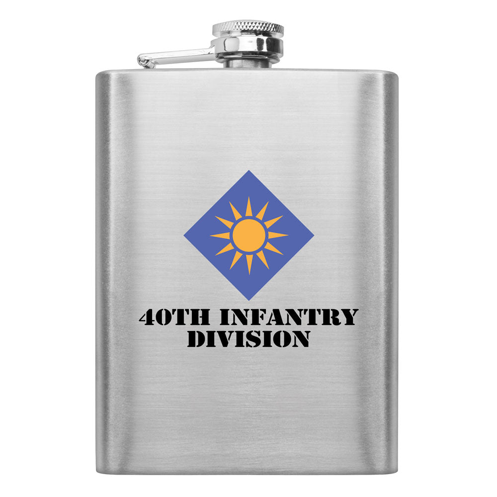 Full Color Army Unit 8 oz. Flasks Flasks LGFlask.0156