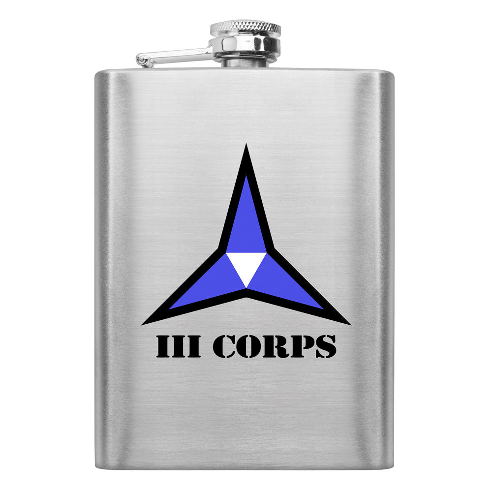 Full Color Army Unit 8 oz. Flasks Flasks LGFlask.0176