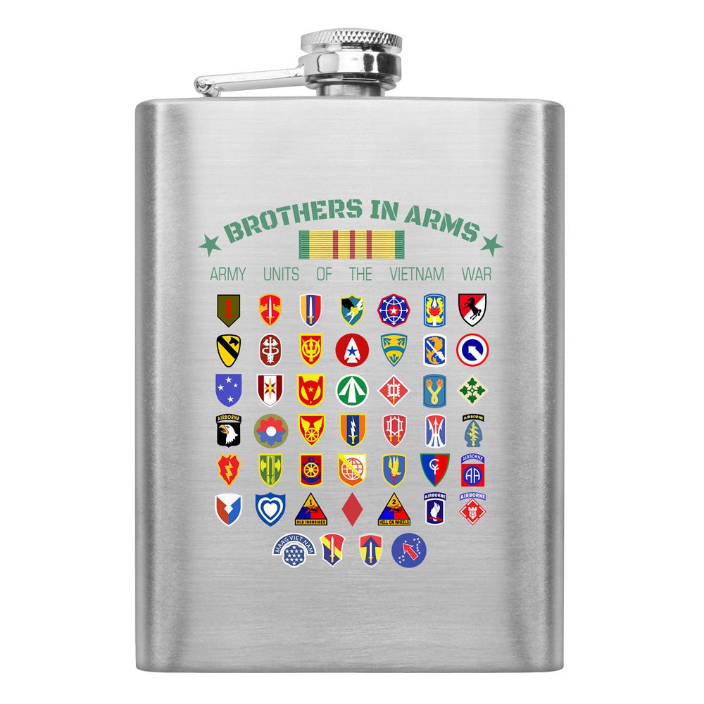 Vietnam Army Units Brothers in Arms 8 oz. Flask Flasks 