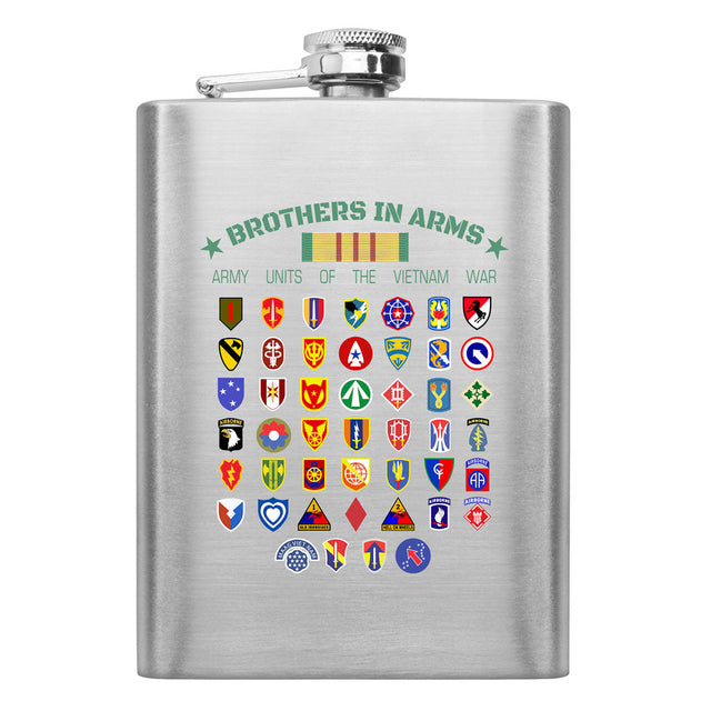 Vietnam Army Units Brothers in Arms 8 oz. Flask Flasks 