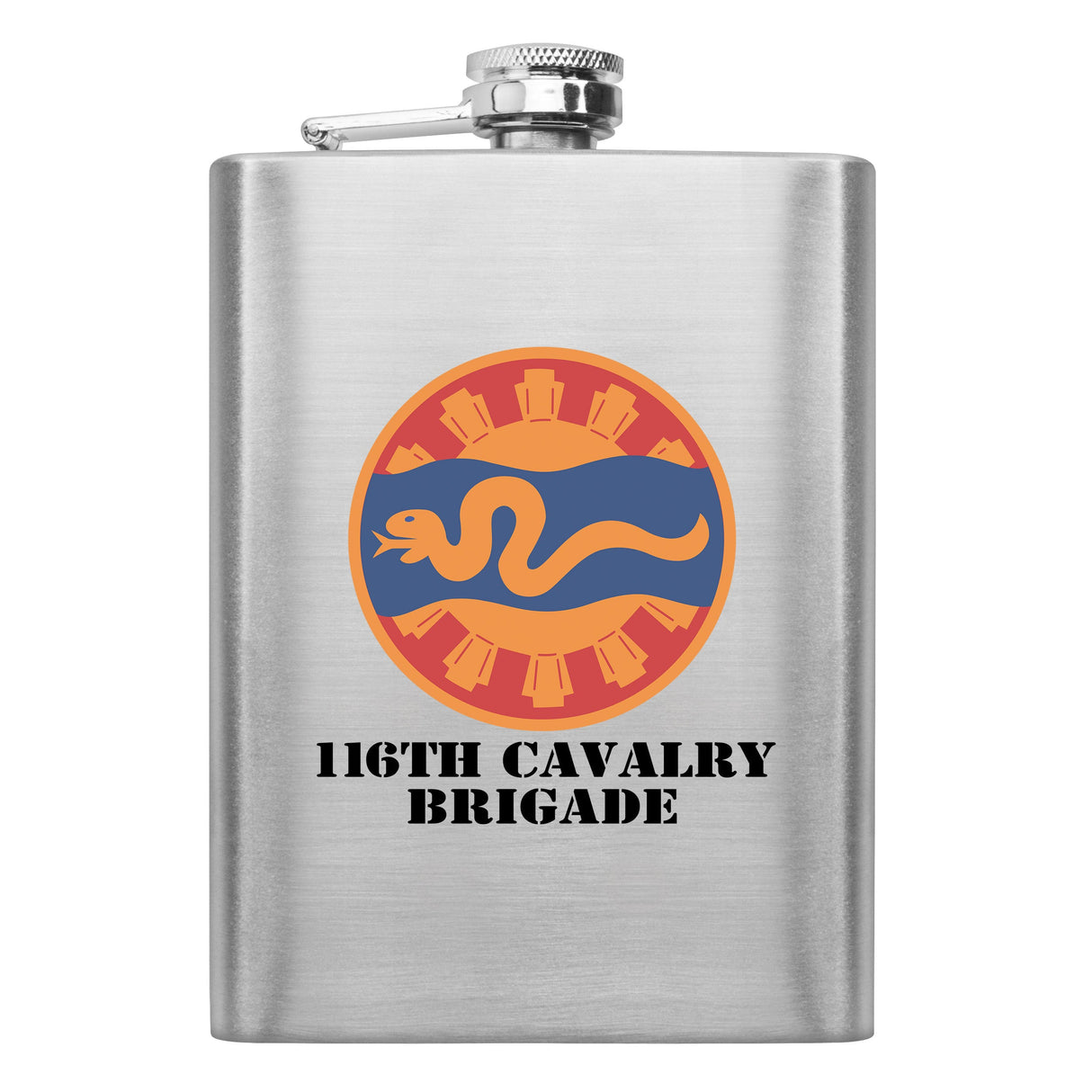 Full Color Army Unit 8 oz. Flasks Flasks LGFlask.0165