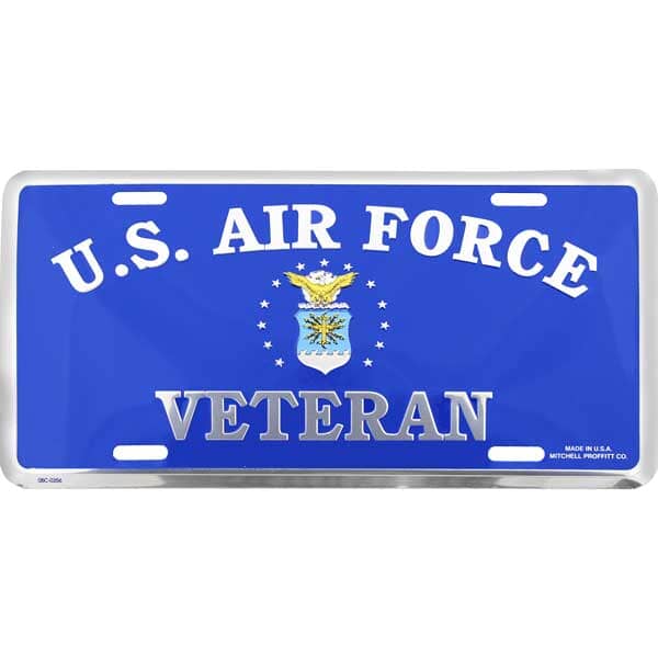 Air Force Veteran Blue License Plate License Plates 