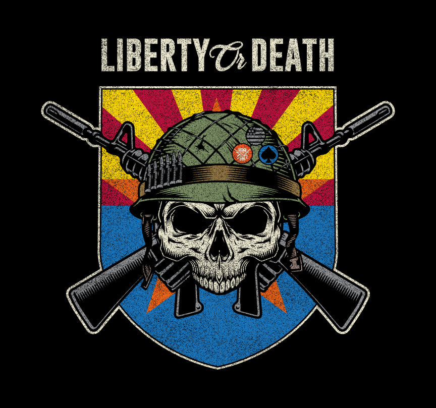 Liberty or Death Arizona Skull T-Shirt Shirts 