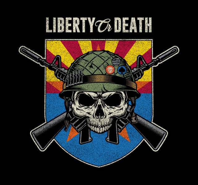 Liberty or Death Arizona Skull T-Shirt Shirts 