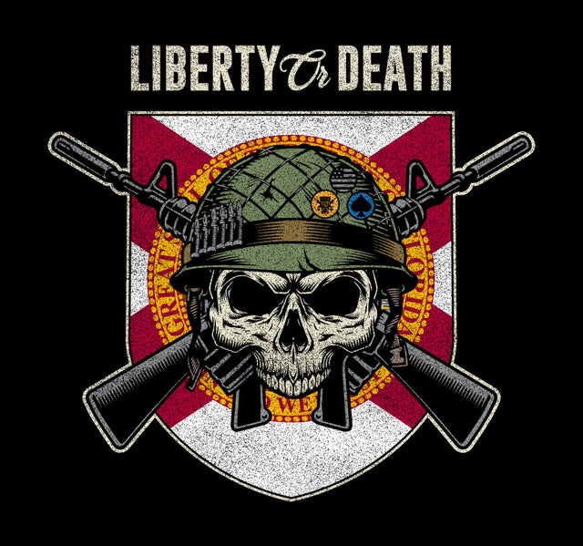 Liberty or Death Florida Skull T-Shirt Shirts 