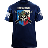 Liberty or Death Texas Skull T-Shirt Shirts YFS.5.011.1.NYT.1