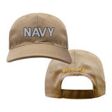 US Navy Custom Ship Cap - Coyote - NAVY Text Silver Hats and Caps NAVY-TEXT-SILVER.COY