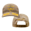 U.S. Navy Custom Ship Cap - Coyote - Admiral Scrambled Eggs -Navy Parachutist Hats and Caps 