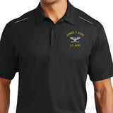 Army Officer Rank Custom Performance Golf Polo Shirts SM.BLK.COL