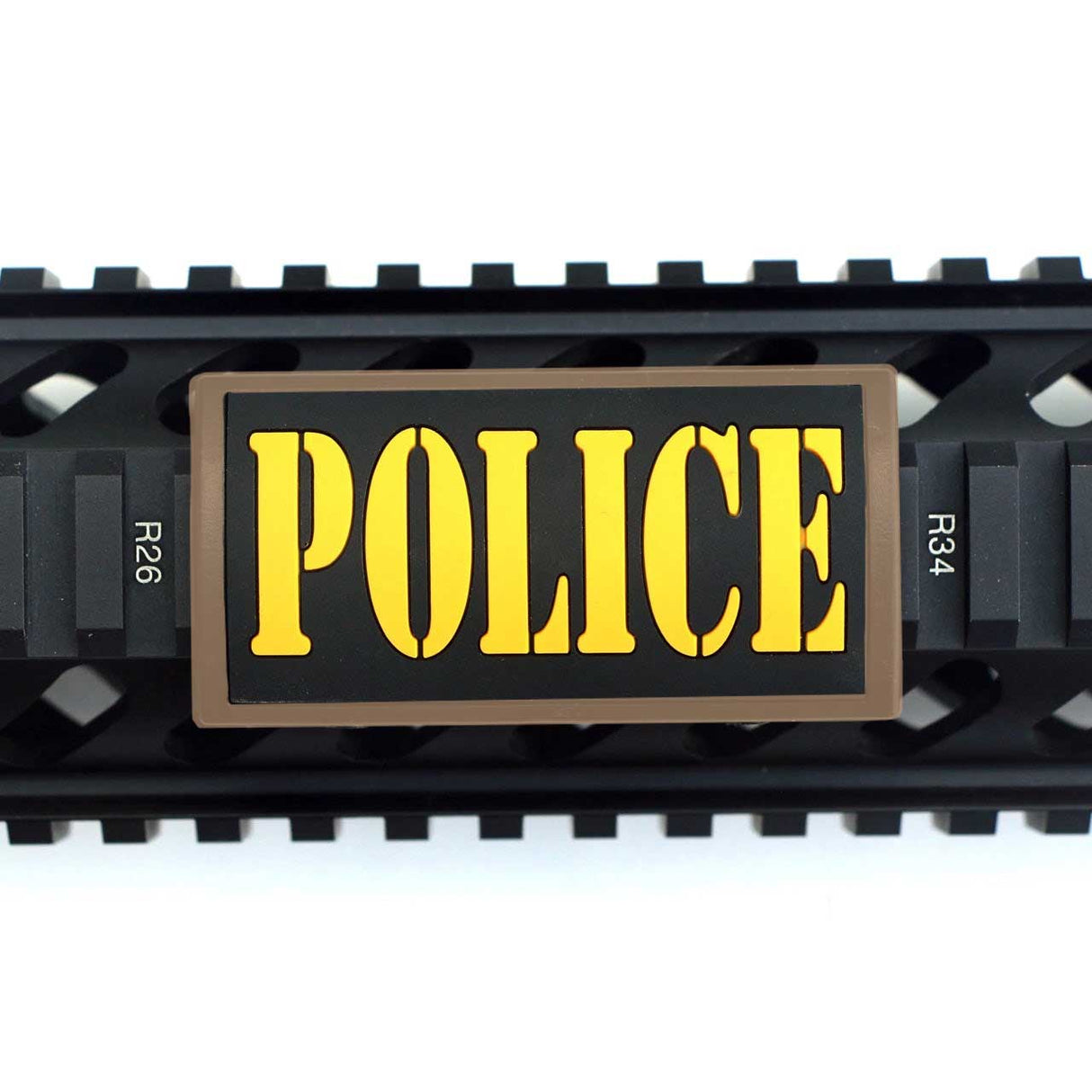 POLICE with Yellow Text Rail Covers Rail Cover 85568