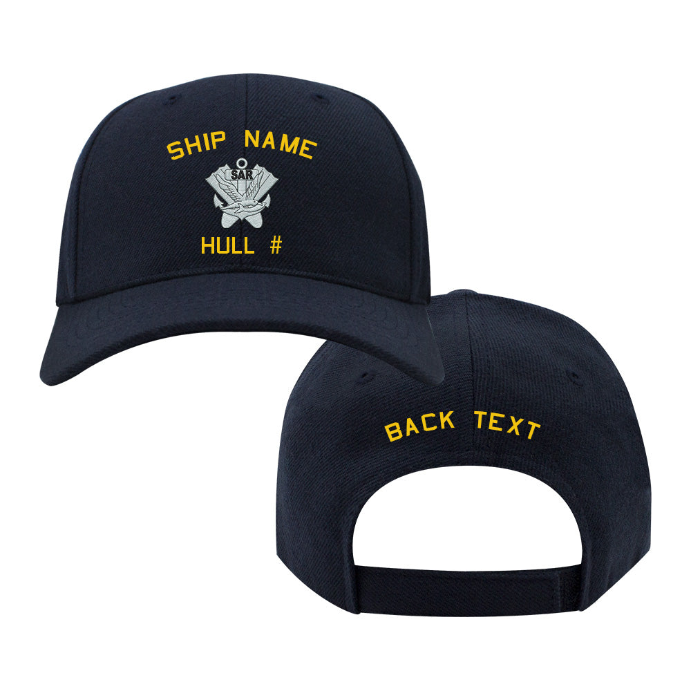 US Navy Custom Ship Cap Navy Search and Rescue SAR Insignia USAMM