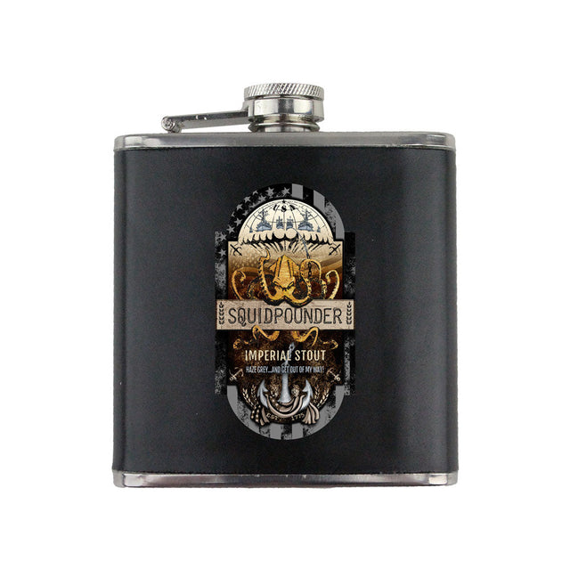 Navy Squidpounder Imperial Stout 6 oz. Flask with Wrap Flasks 