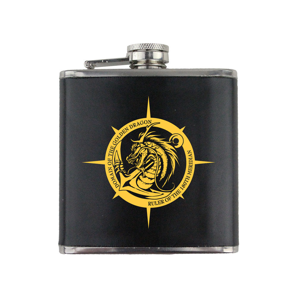 Domain of the Golden Dragon 6 oz. Flask with Wrap Flasks 