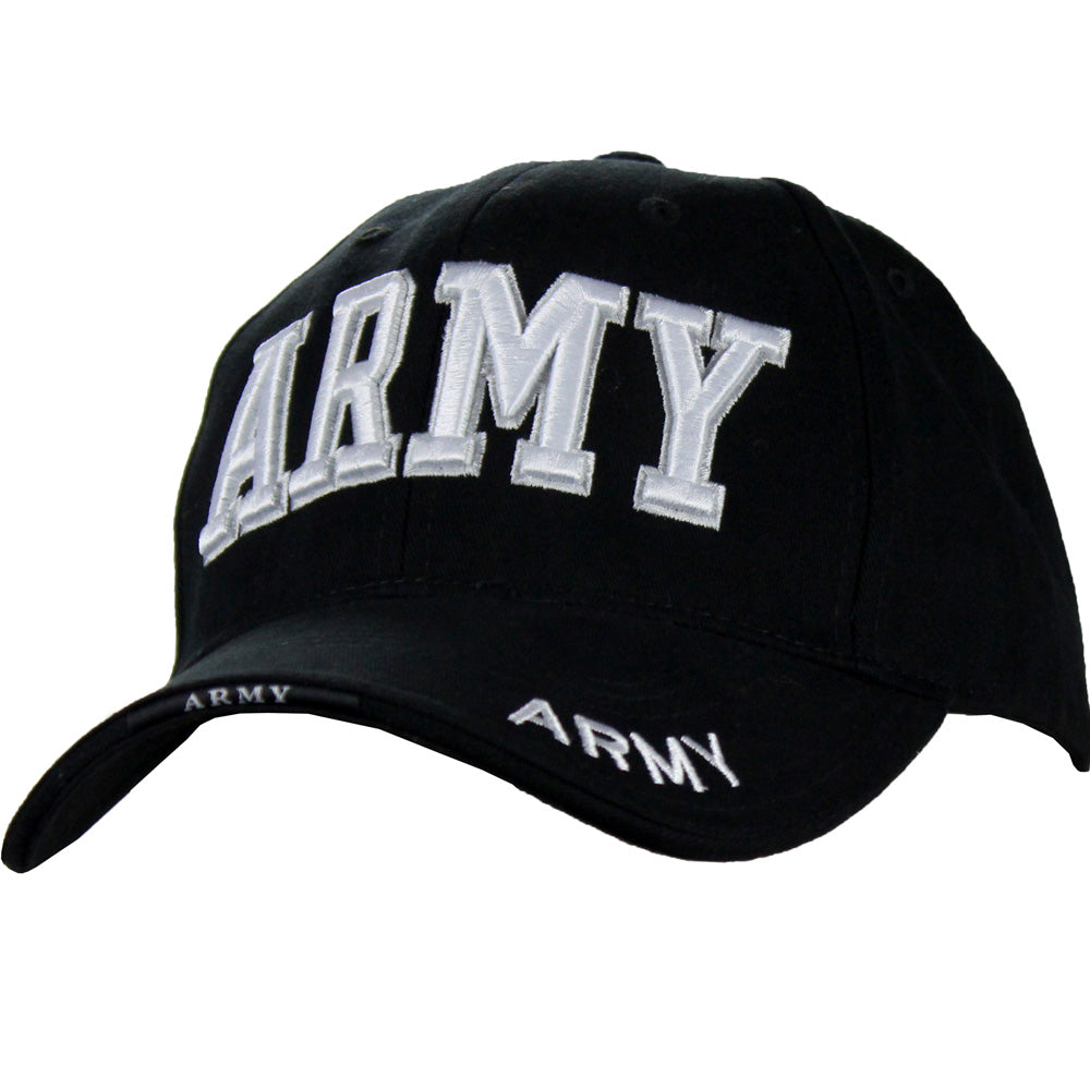 Army Deluxe Black Low-Profile Cap Hats and Caps SP-3010