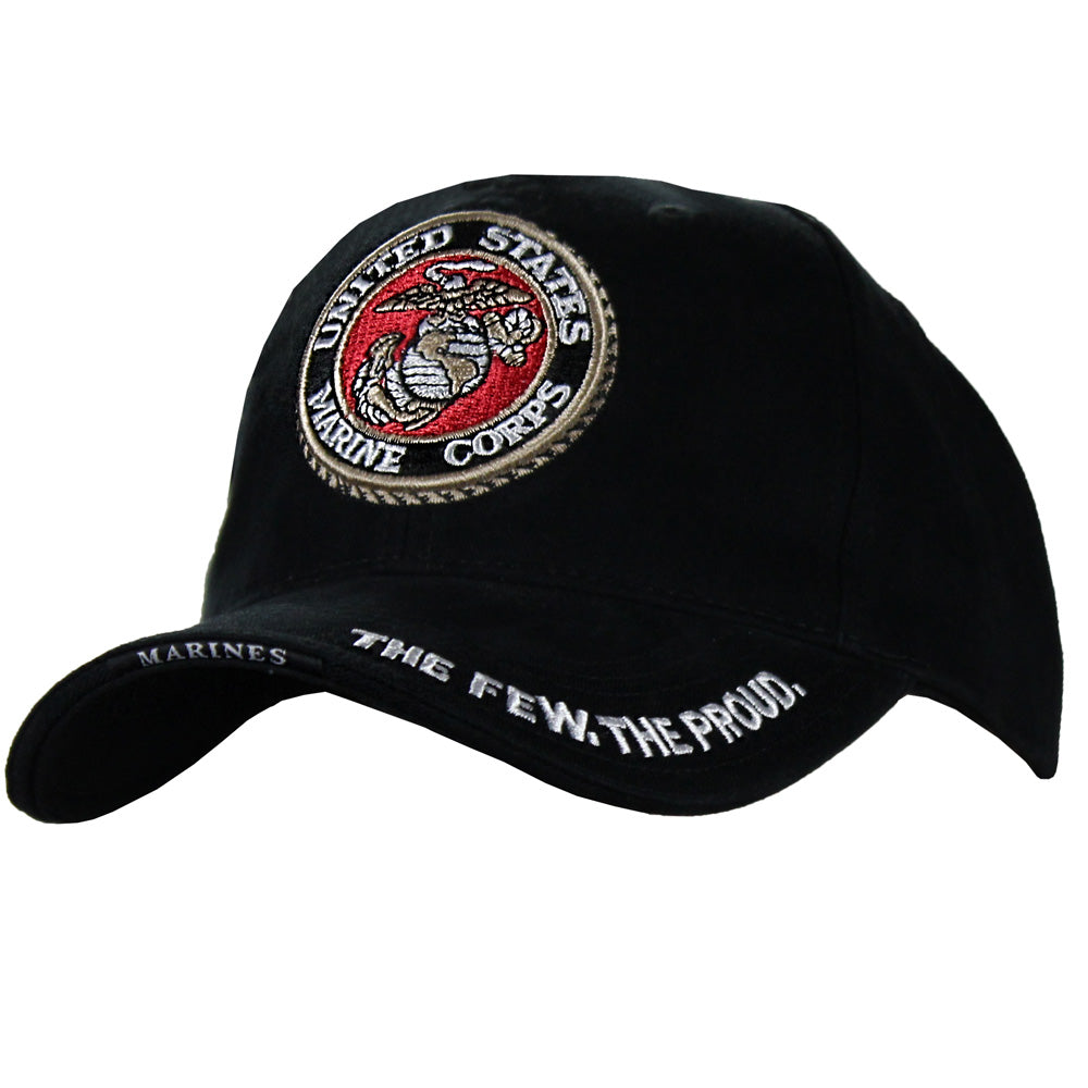 U.S. Marine Corps The Few the Proud Black Low-Profile Cap Hats and Caps SP-3018