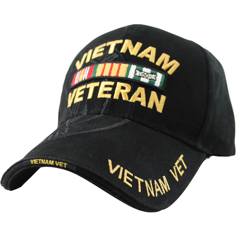 Vietnam Veteran Ribbon Rack Deluxe Black Low-Profile Cap – USAMM