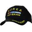 Korea Veteran Ribbon Rack Deluxe Black Low-Profile Cap Hats and Caps SP-3032