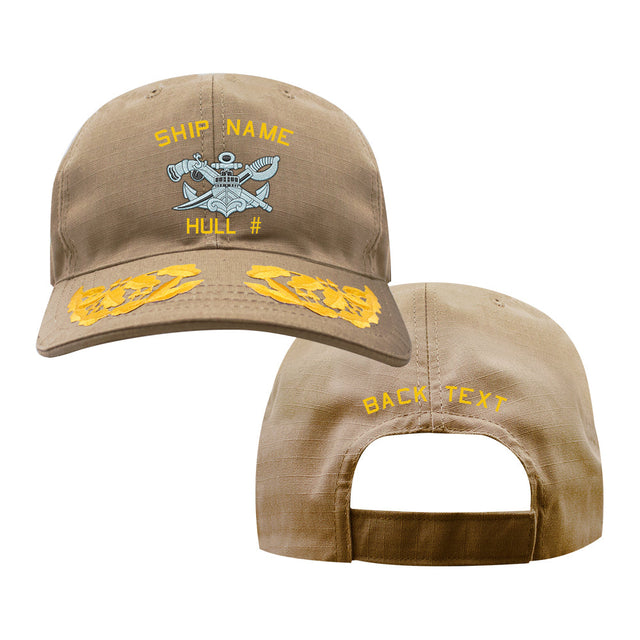 U.S. Navy Custom Ship Cap - Coyote - Admiral Scrambled Eggs -SWCC Senior Hats and Caps 