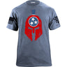 Spartan Helmet Tennessee Flag Distressed T-Shirt Shirts YFS.7.012.1.LBT.1