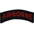 Airborne Class A Tab - Black / Red Lettering Patches and Service Stripes 