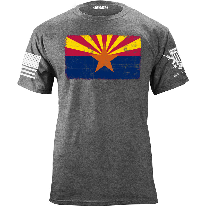 Distressed Arizona Flag T-Shirt Shirts YFS.7.002.1.HGT.1