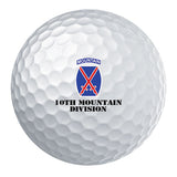 10th Mountain Division Badge Golf Ball Set Golf Balls 