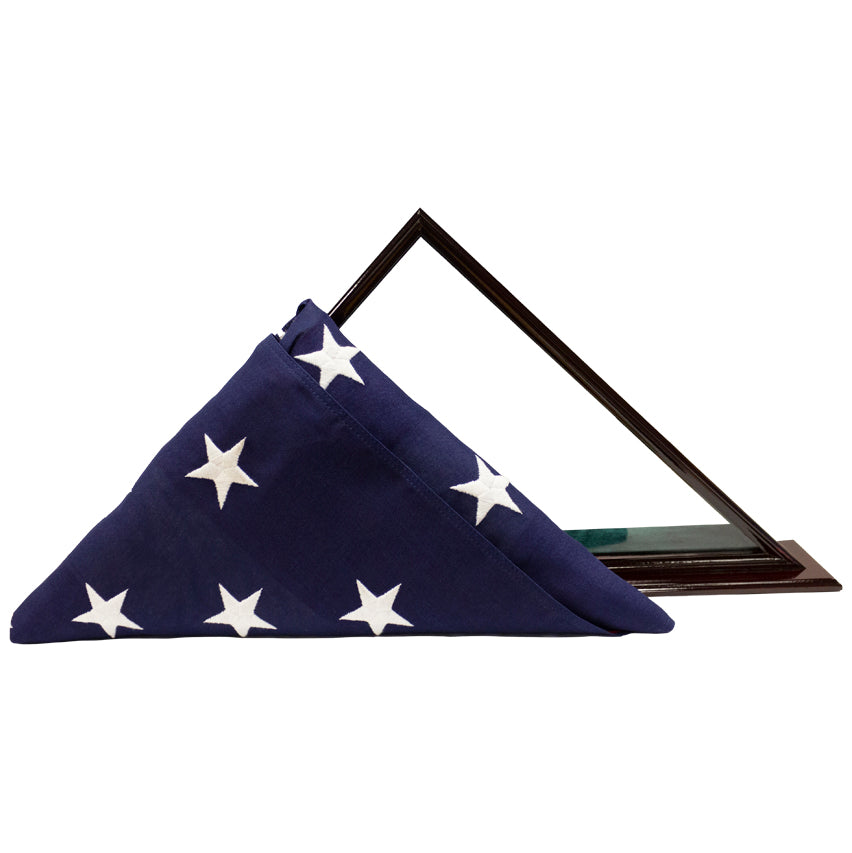 Veteran Flag Case with Nameplate Shadow Boxes, Display Cases, and Presentation Cases 