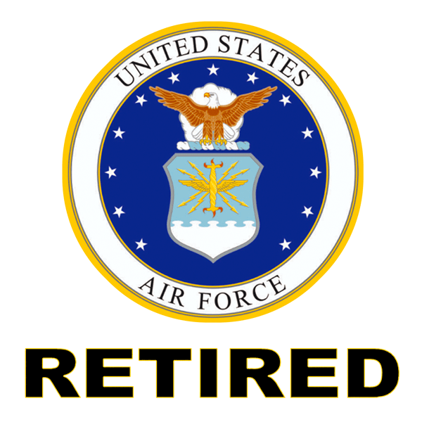 Air Force Retired with Air Force Seal Decal Stickers and Decals 