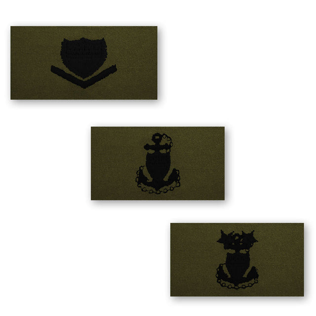 Coast Guard Embroidered Subdued Collar Insignia Enlisted Rank Rank 