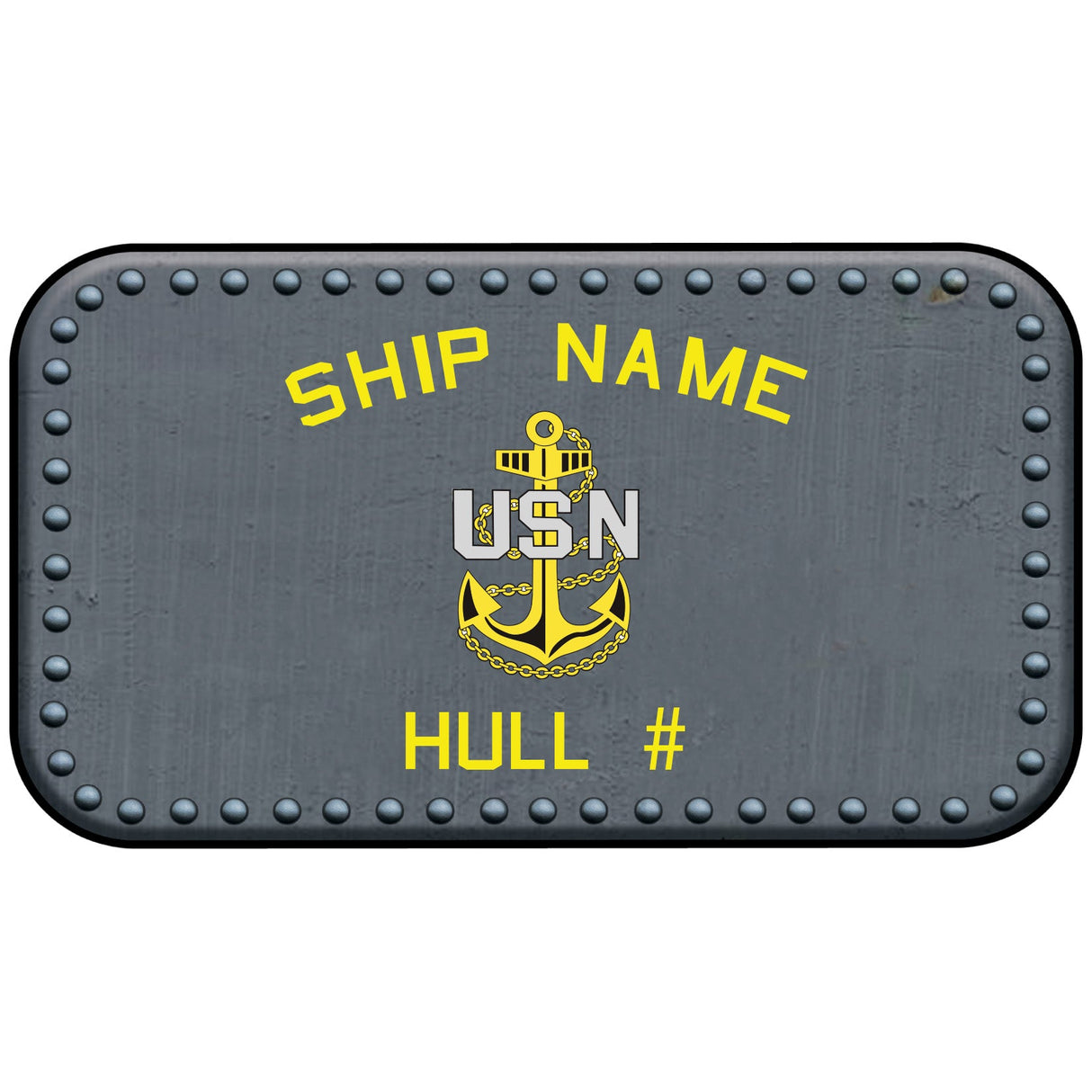 U.S. Navy Custom Ship Sticker Stickers and Decals NAVY-CHIEF-ANCHOR.sticker