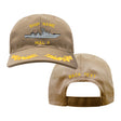 U.S. Navy Custom Ship Cap - Coyote - Captain Scrambled Eggs-Cyclone Class Patrol Boat Ship Hats and Caps 