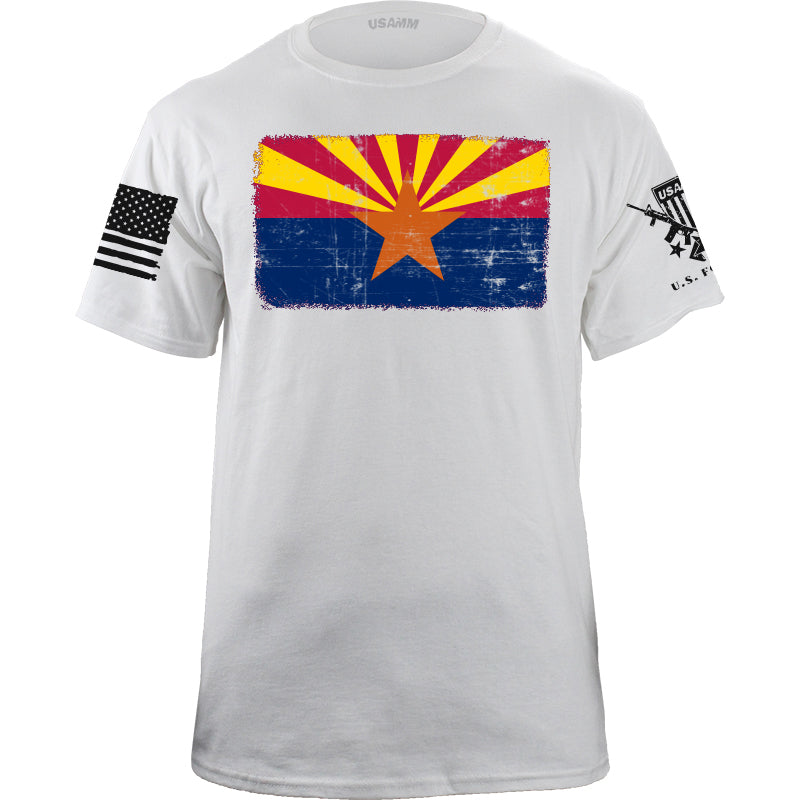 Distressed Arizona Flag T-Shirt Shirts YFS.7.002.1.WTT.1