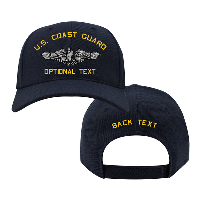 Coast Guard Custom Ship Cap - Navy Enlisted Submarine Warfare Insignia Hats and Caps 