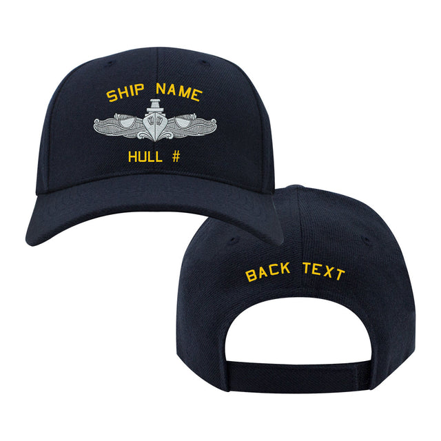 U.S. Navy Custom Ship Cap - Navy Enlisted Surface Warfare Insignia Hats and Caps 