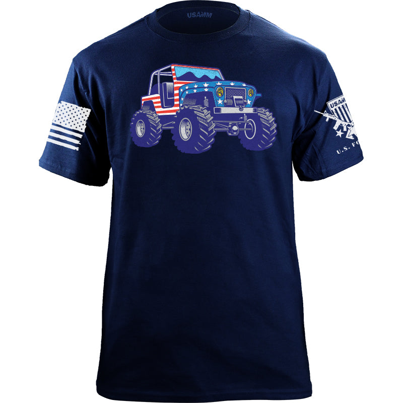 USA FLAG Jeep T-Shirt Shirts YFS.3.087.1.NYT.1