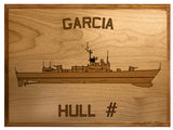 U.S. Navy Custom Ship 3D Laser Engraved Plaque Shadow Boxes, Display Cases, and Presentation Cases np.Garcia