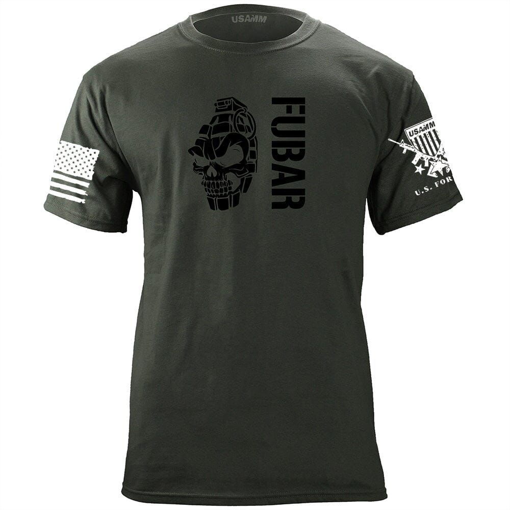 FUBAR Skull Grenade T-Shirt Hoodie 37.821T.MG.BK