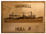 US Navy Custom Ship 3D Laser Engraved Plaque Haskell Class