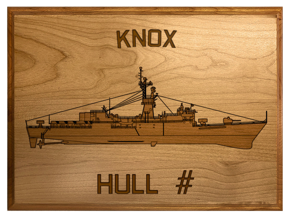 U.S. Navy Custom Ship 3D Laser Engraved Plaque Shadow Boxes, Display Cases, and Presentation Cases np.Knox