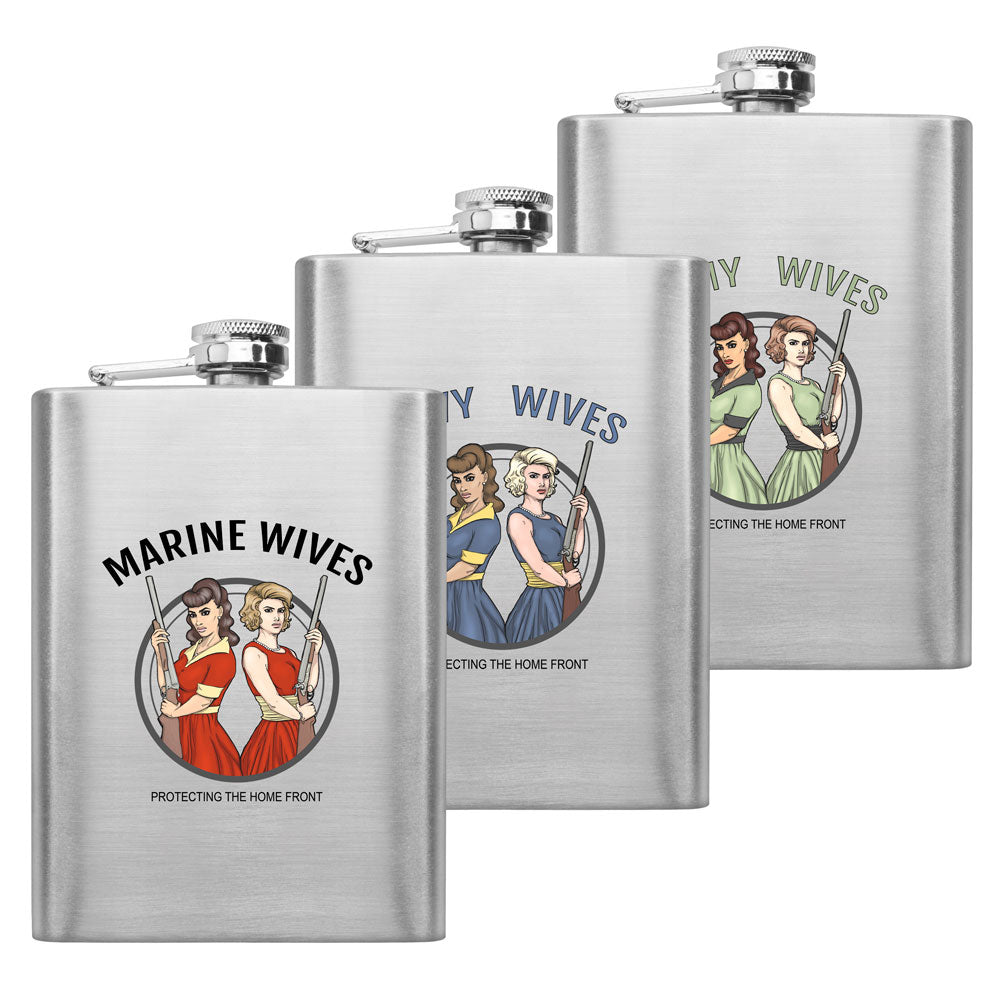 Military Wives Protecting the Homefront 8 oz. Flasks Flasks 