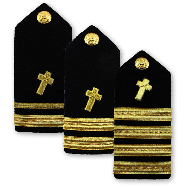 Navy Male Hard Shoulder Board - Christian Chaplain Rank 