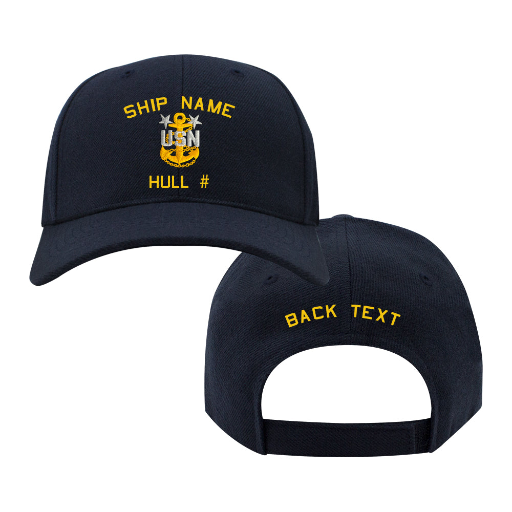 U.S. Navy Custom Ship Cap - NAVY MASTER ANCHOR Hats and Caps 