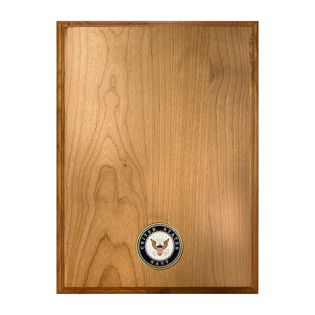  United States Navy Logo; laser engraved wood plaque : Home &  Kitchen